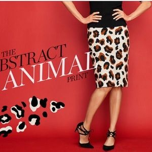 NWT Talbots Abstract Animal Print Skirt